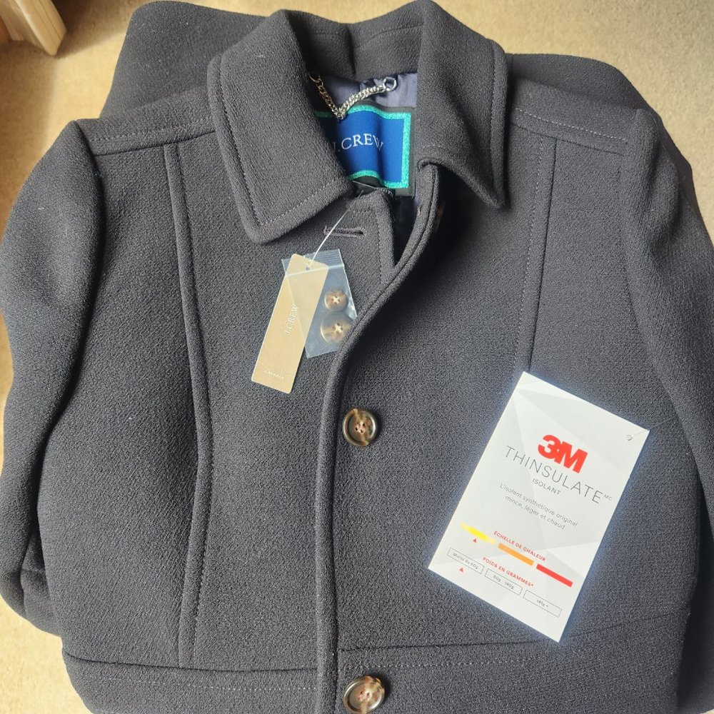 NWT J. Crew Lady Day Coat in Black Size 2 - Picture 15 of 15
